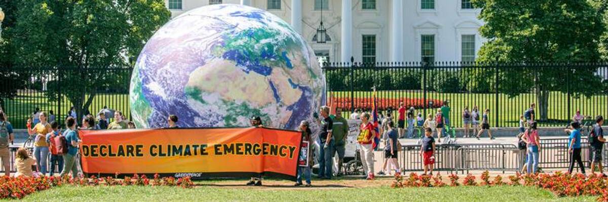 16-foot globe at White House