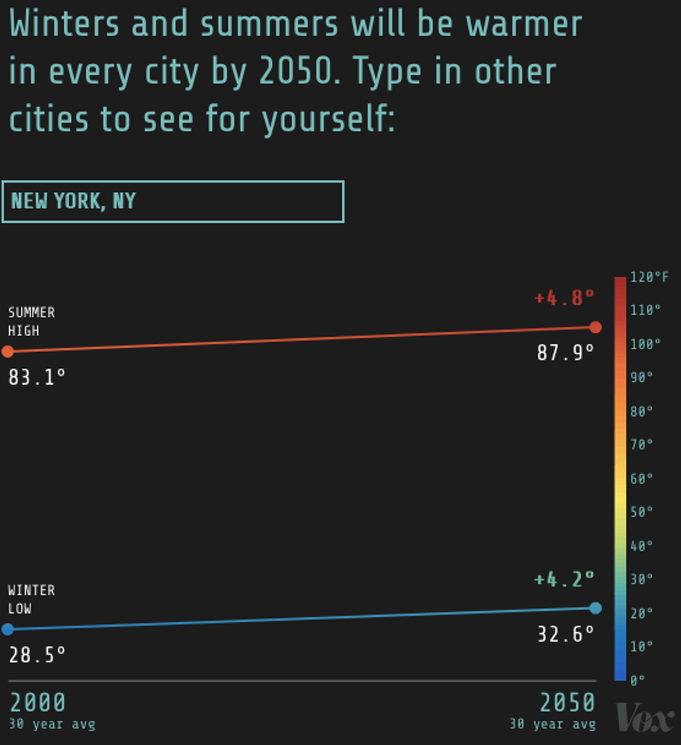 2050 Winters and Summers in NYC
