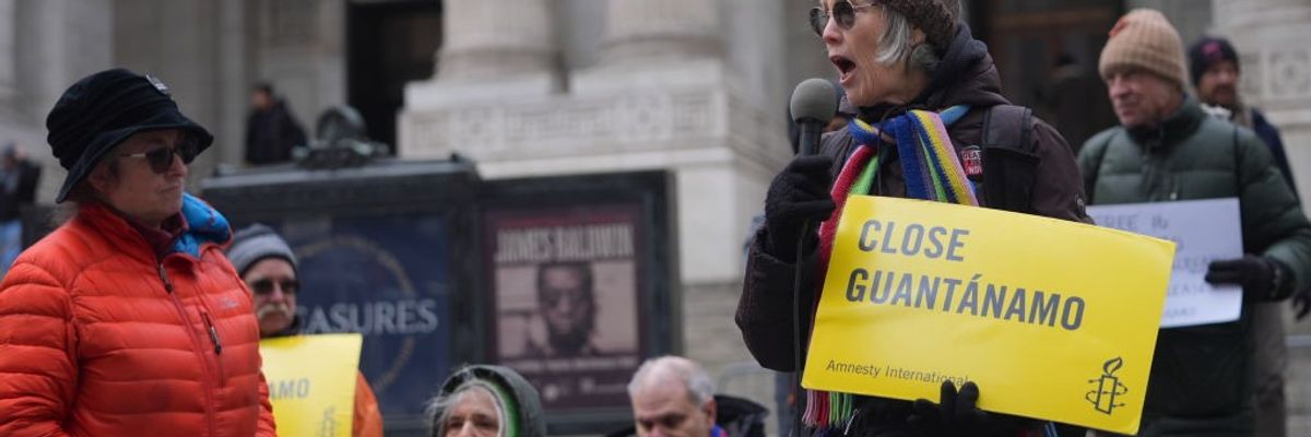23rd anniversary of Guantanamo: Peace activists in New York call Biden to close the detainee camp in Guantanamo Bay