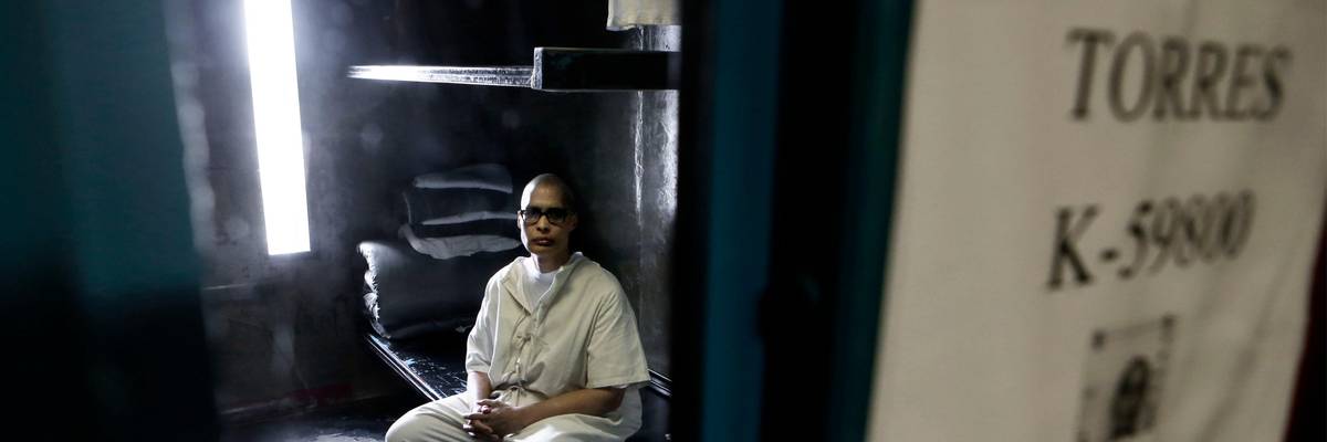 48-year-old Anthony Torres, who is serving a life sentence for murder, sits inside his cell at security housing unit B at the California State Prison Sacramento on March 5, 2014 in Represa, California. (Photo: Michael Macor/The San Francisco Chronicle via Getty Images)