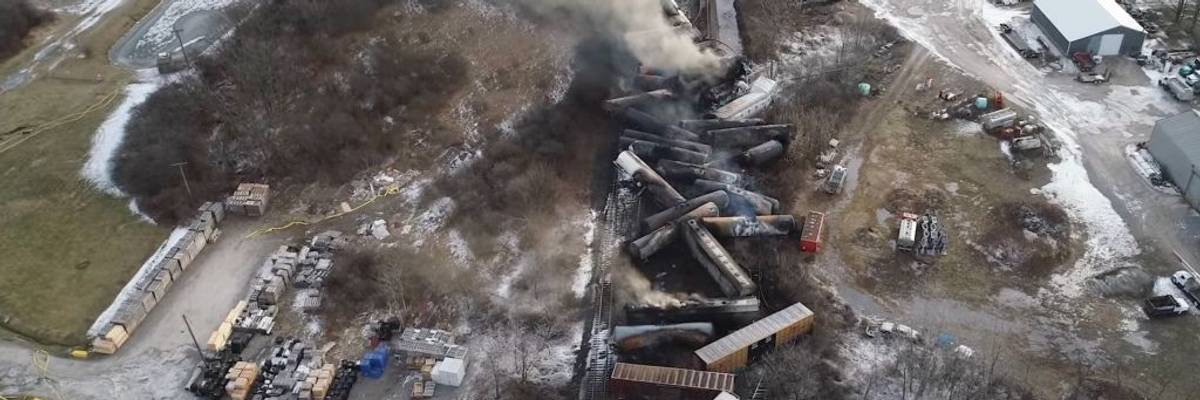 50 Norfolk Southern freight train cars derailed