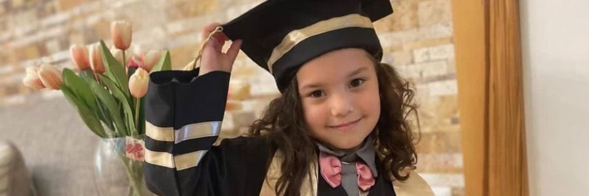6-year-old Hind Rajab in graduation attire