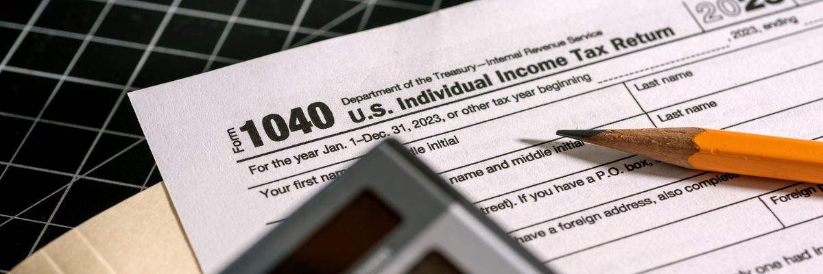 A 1040 U.S. Individual Income Tax Return document