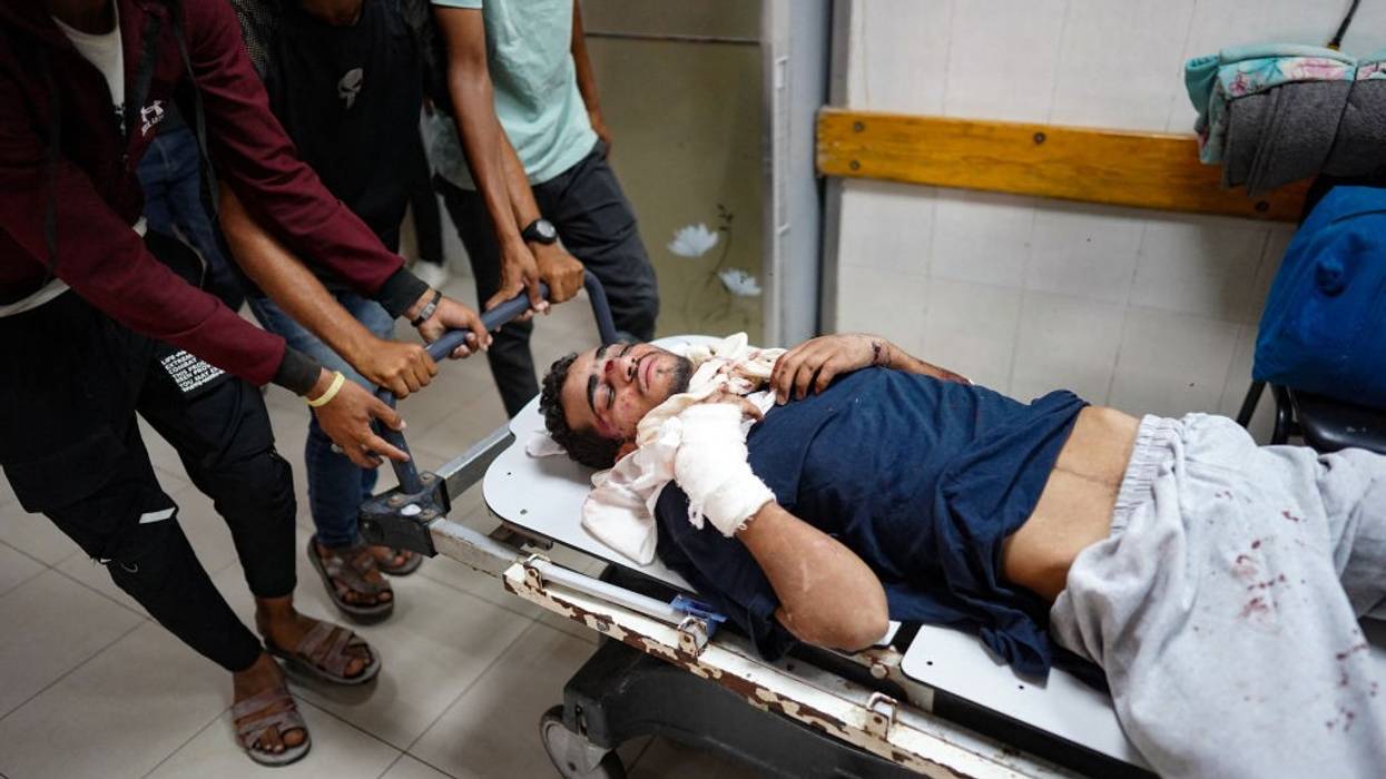 A 21-year-old Palestinian receiving treatment for injuries