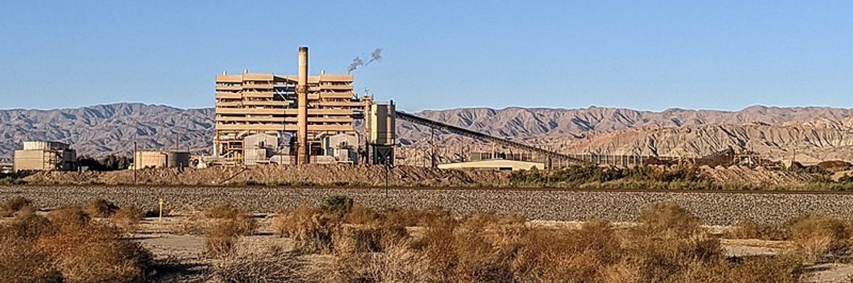 A biomass plant in the California desert.