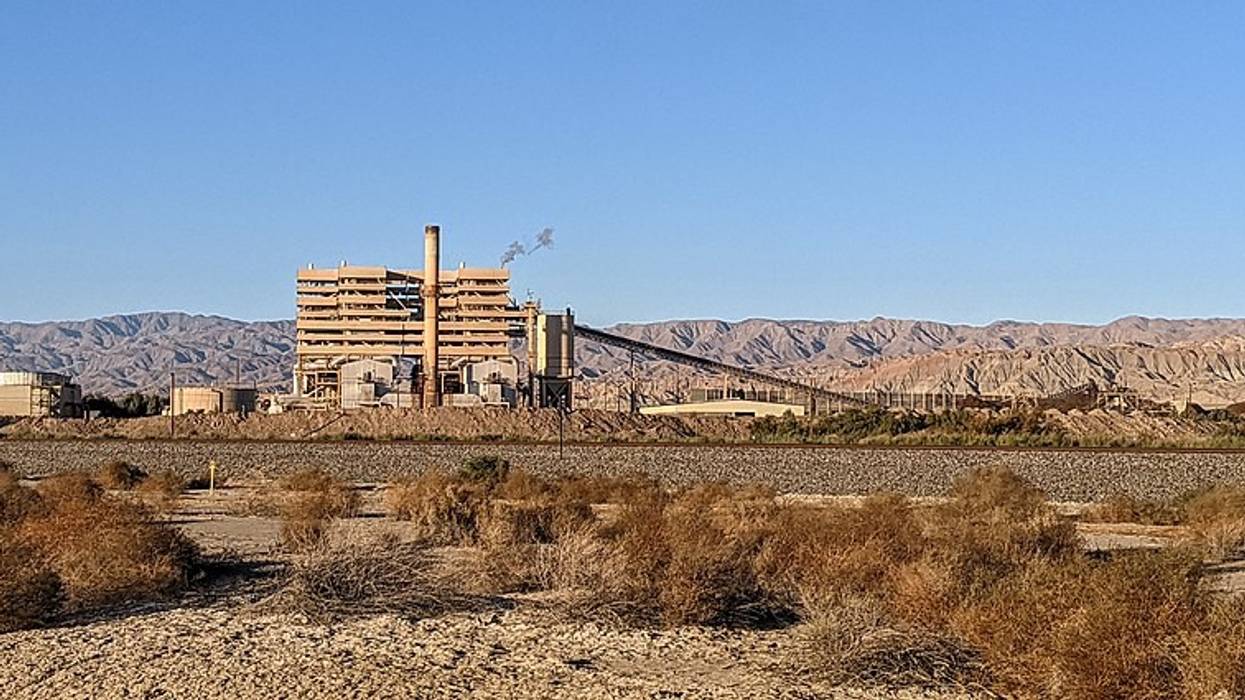 A biomass plant in the California desert.