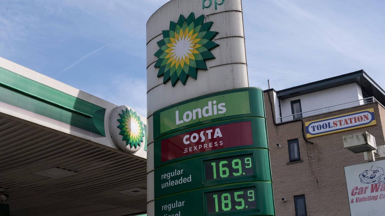 A BP station is seen in London