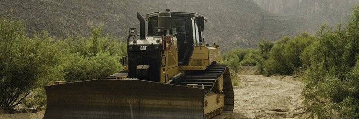 A bulldozer is seen in Big Bend National Park in Texas on August 6, 2026. 