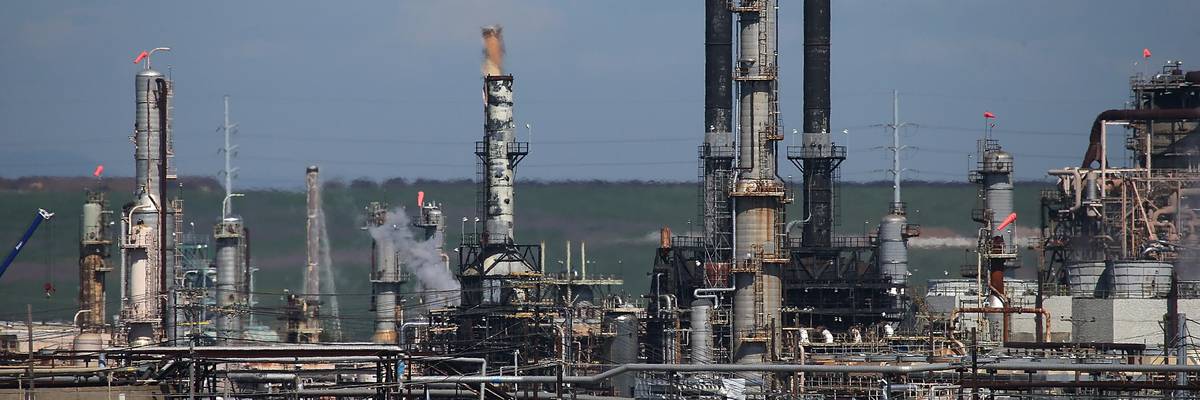 A Chevron refinery is seen in Richmond, California