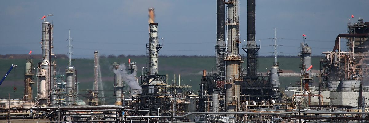 A Chevron refinery is seen in Richmond, California