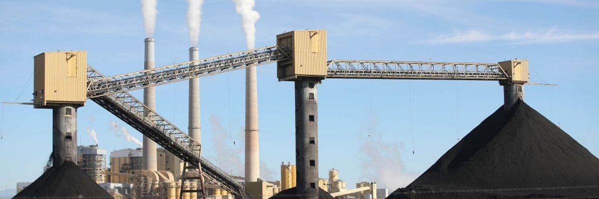 a coal-fired power plant in Utah releases steam