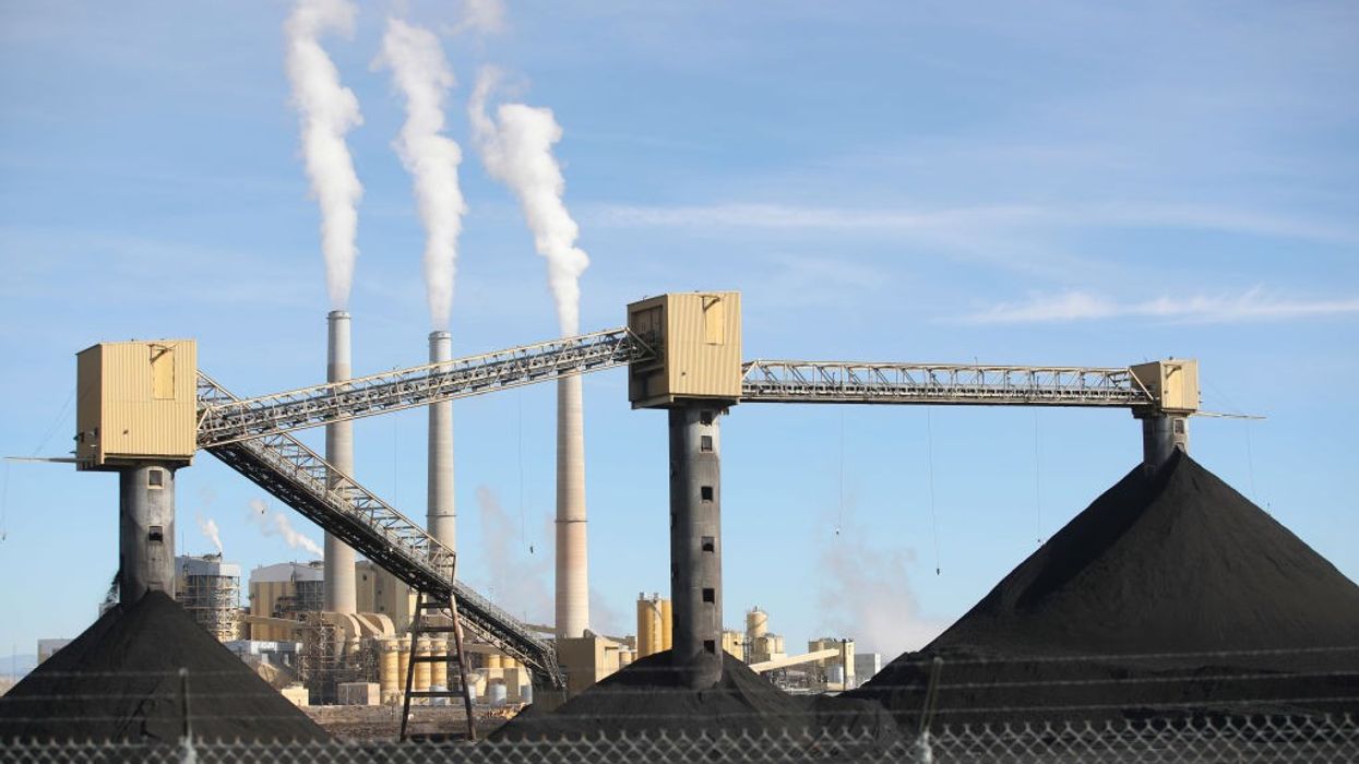 a coal-fired power plant in Utah releases steam