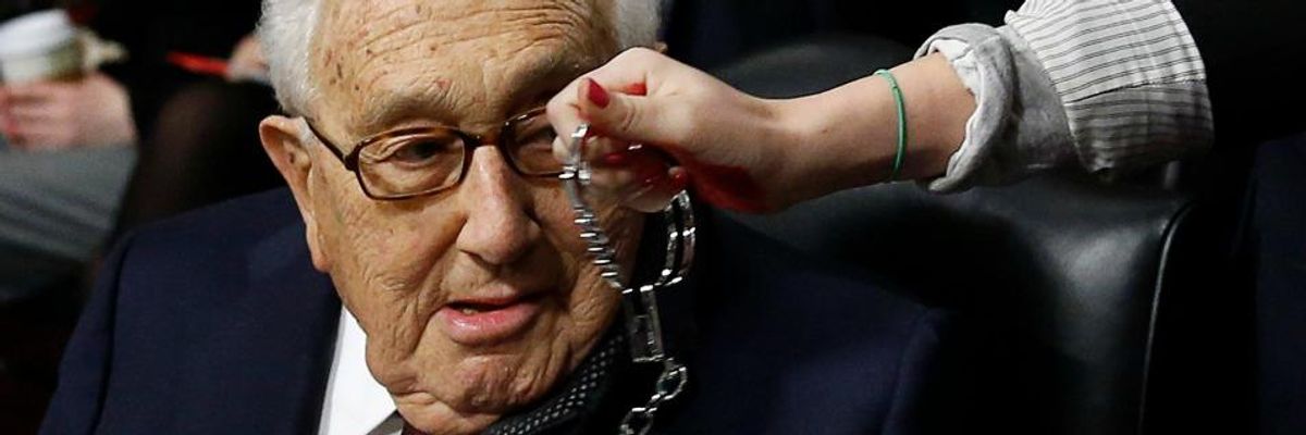 'Low-life Scum' vs. 'Great American Villain' as Citizens Arrest Targets Kissinger
