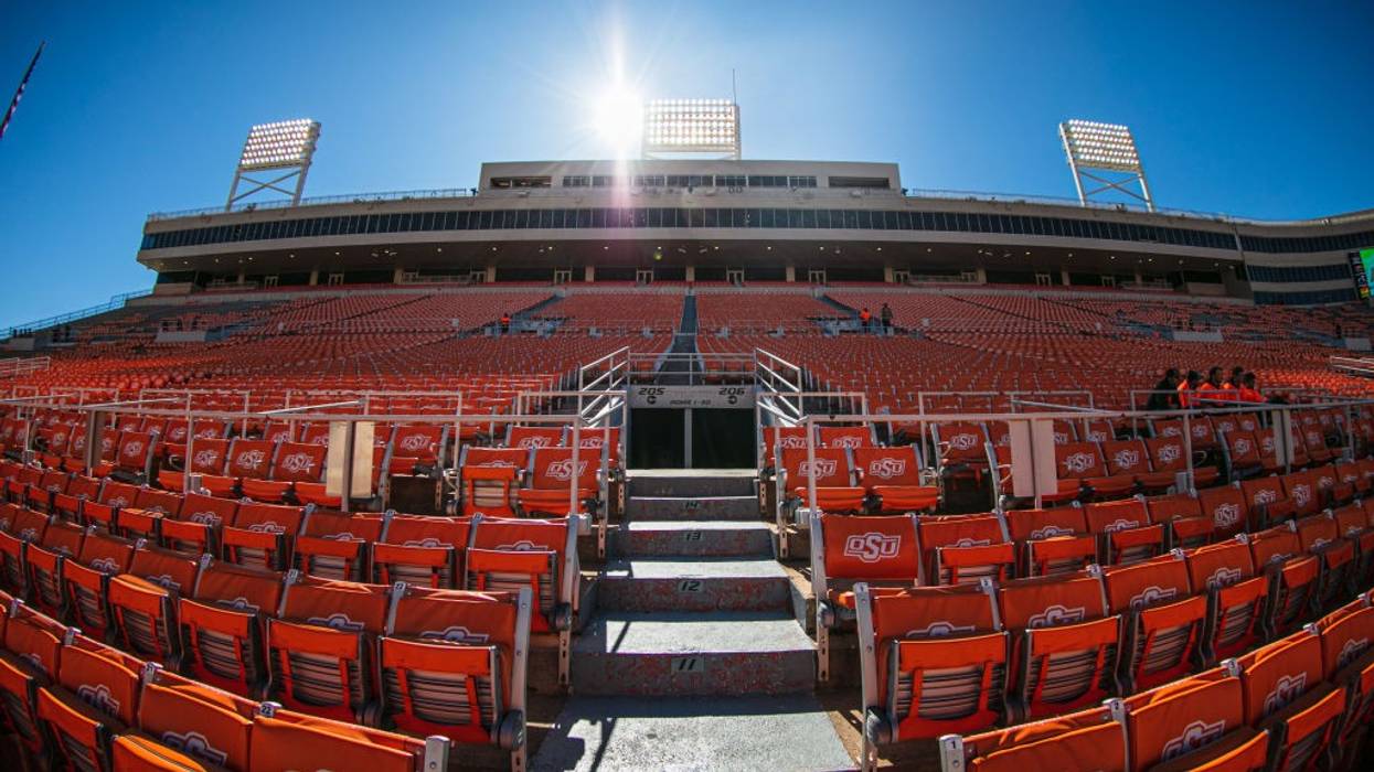 A college football stadium.