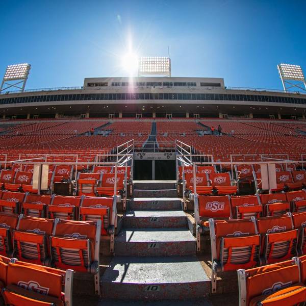 A college football stadium.