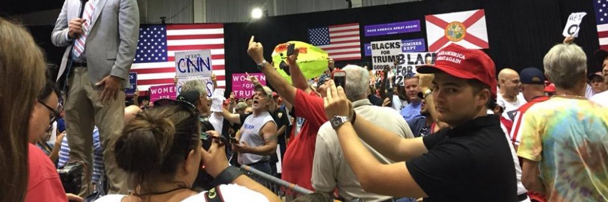 'We Fully Support a Free Press, But...': White House Suggests Reporter Harassed by Trump Rally-Goers Probably Had It Coming