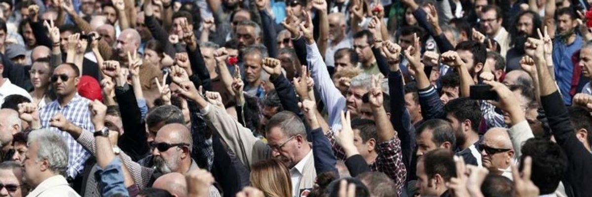 'Mourning and Rebellion': Unions, Opposition Strike and March in Wake of Deadly Bombing in Turkey