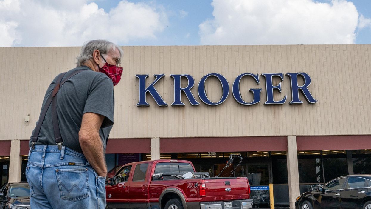 A customer walks into a Kroger grocery store on September 09, 2022 in Houston, Texas