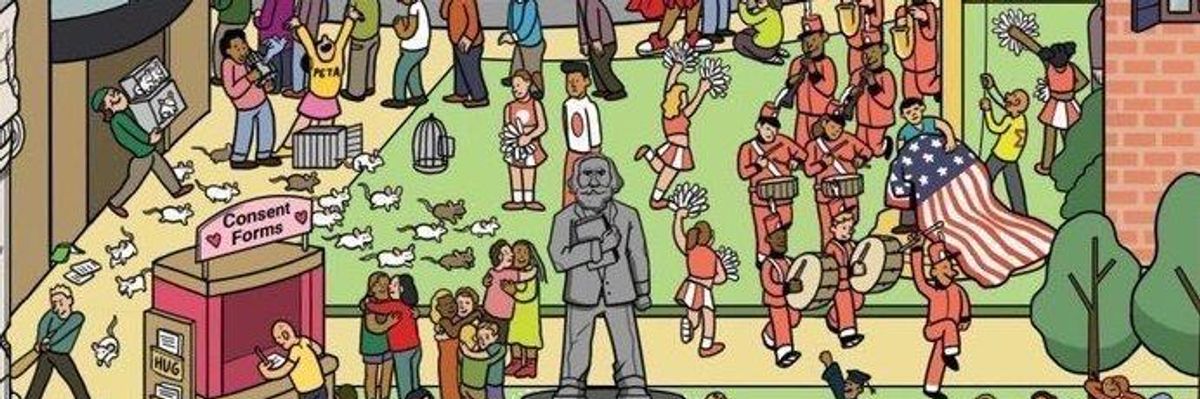 Cartoon of "Campus Seen Through the Eyes of Conservatives" Goes Viral Because Right-Wingers Didn't Understand It Was Satire