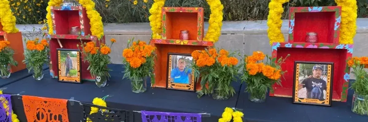 A Día de Los Muertos altar for farmworkers.