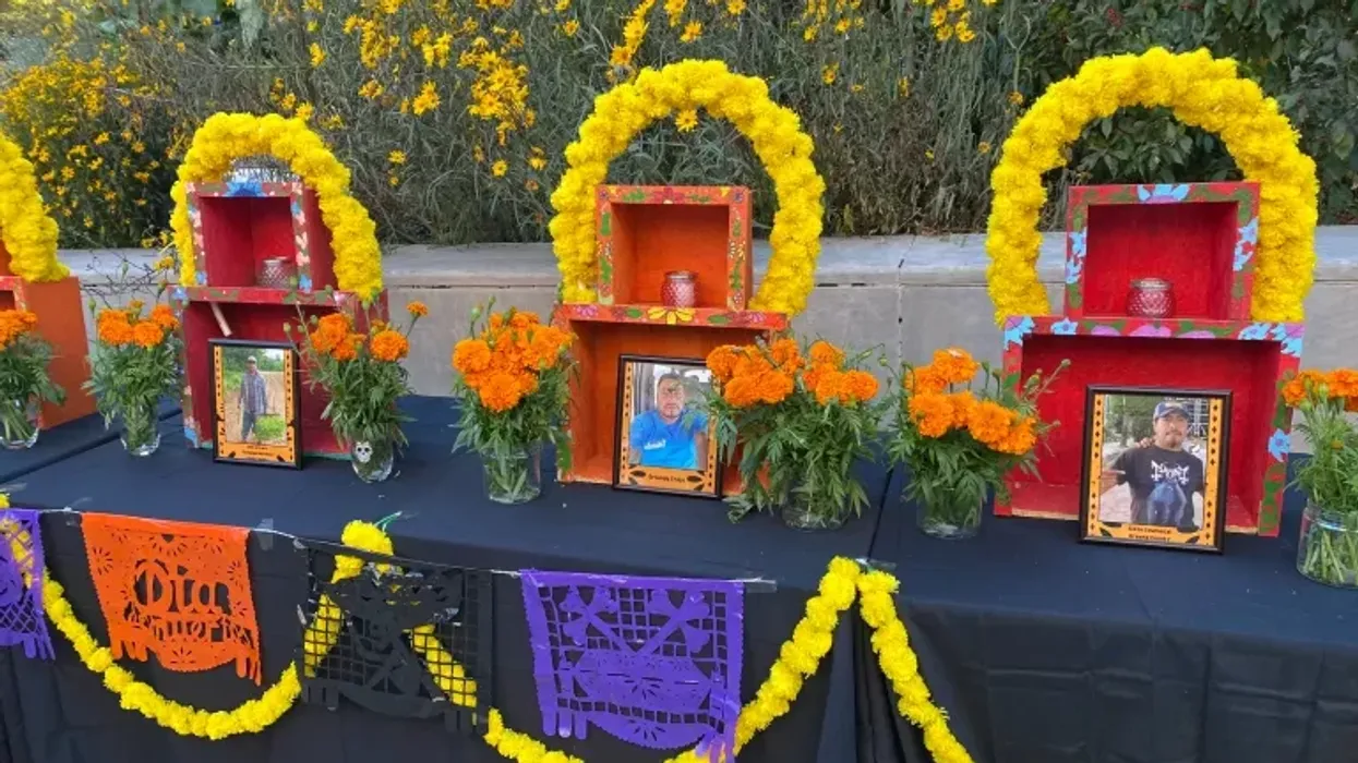A Día de Los Muertos altar for farmworkers.