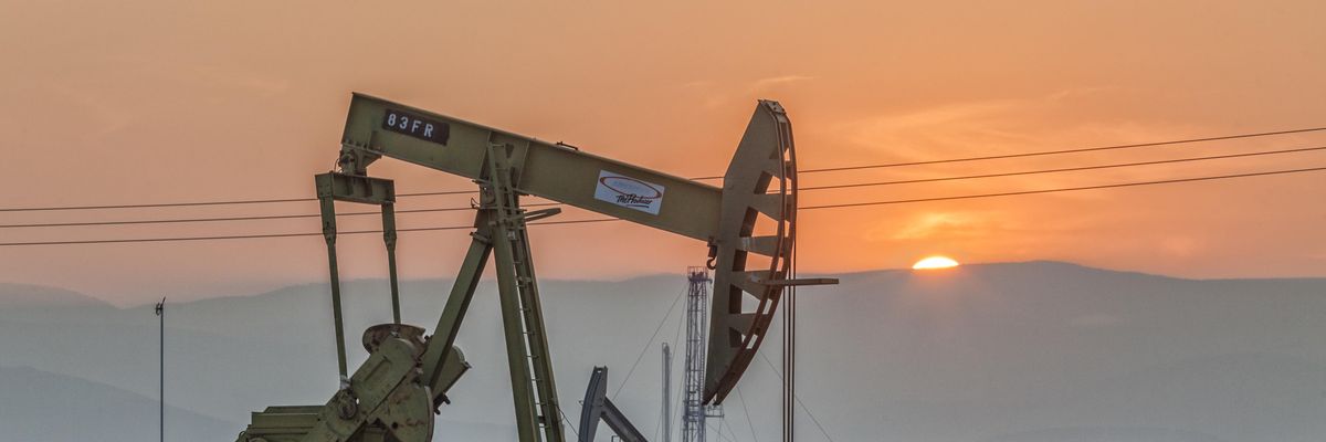 A drilling field in California