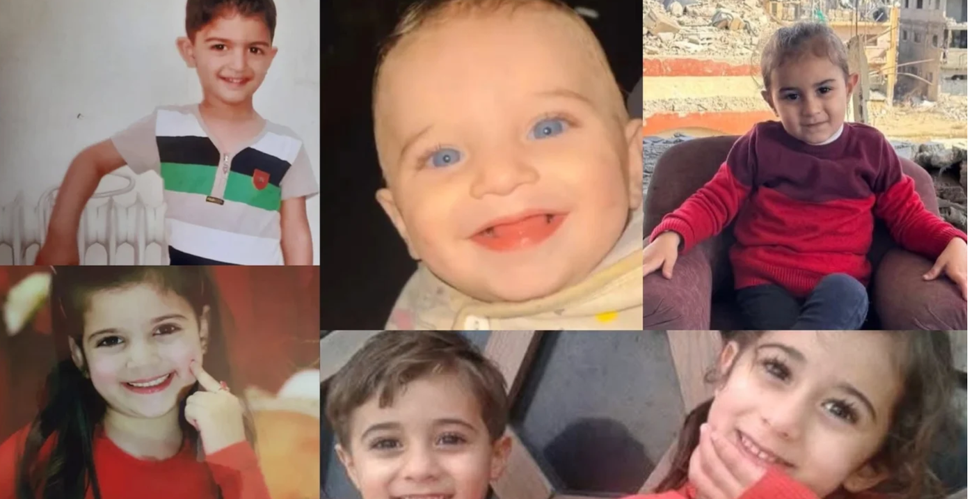 A few of the hundreds of Palestinian children killed this week  by Israel. 
