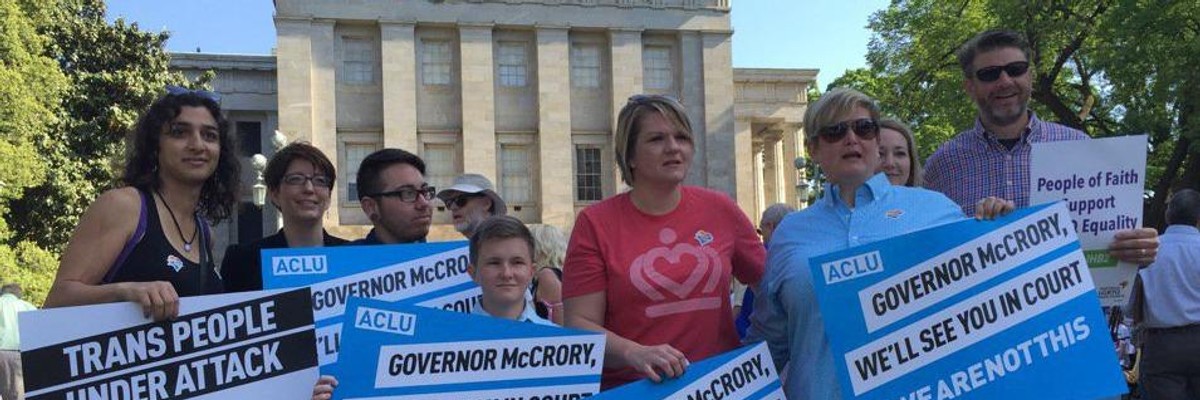 With Call to Repeal 'Hate Bill 2', Thousands of Protesters Welcome Back NC Lawmakers