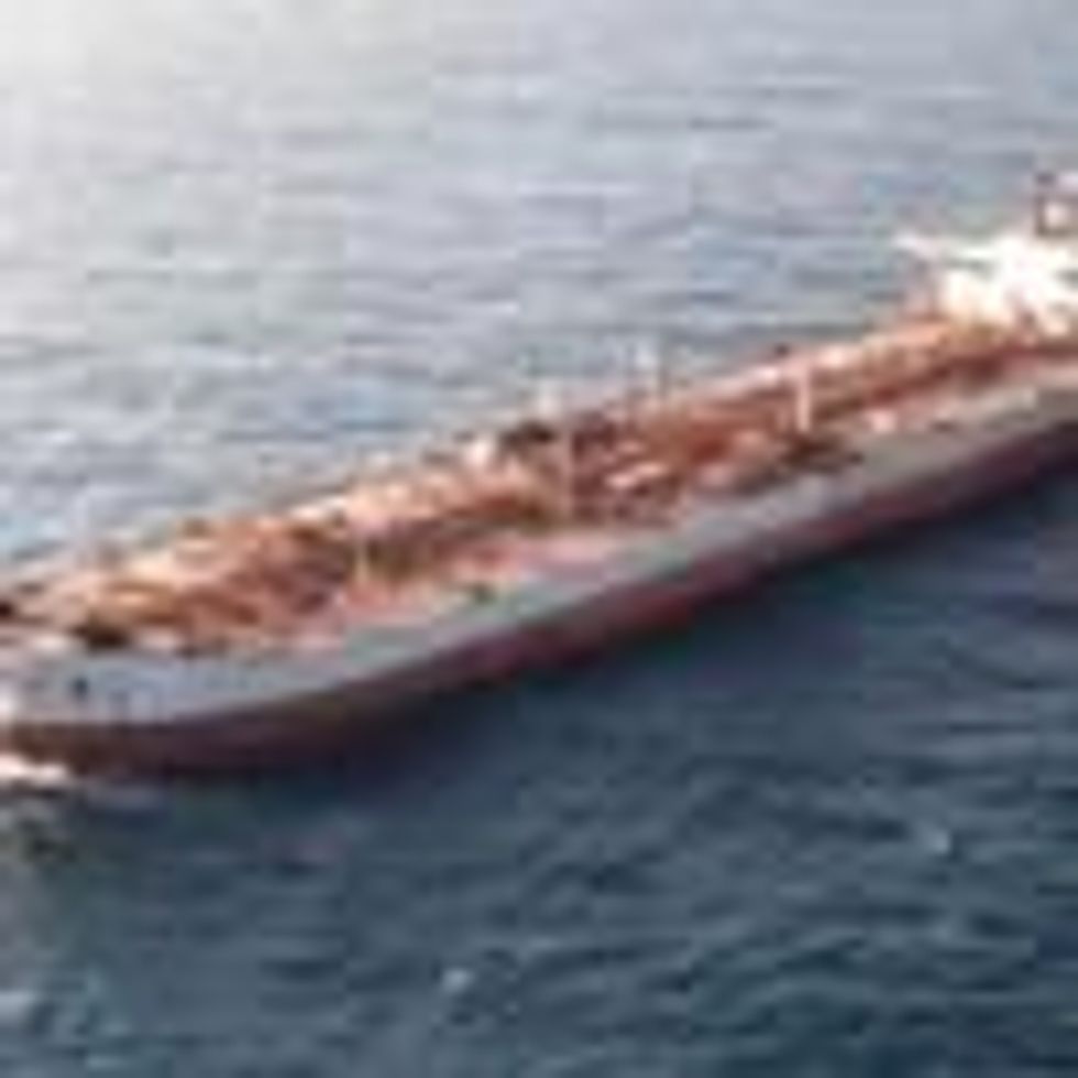 A file photo shows the FSO Safer supertanker permanently anchored off Yemen's Red Sea coast, west of Hodeida.