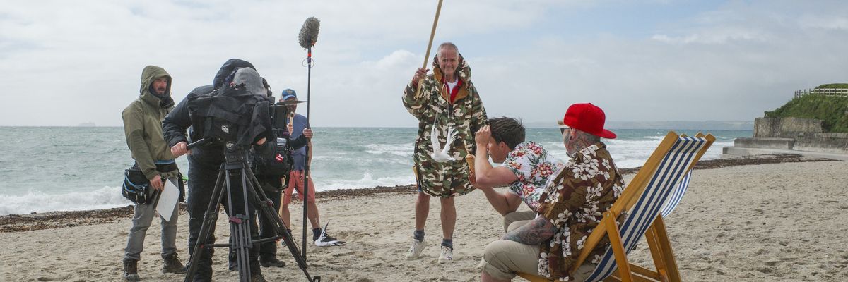 A film production crew