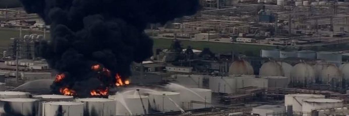 Fire at Houston-Area Petrochemical Plant Rages as Company's History of Violations Gets Renewed Scrutiny