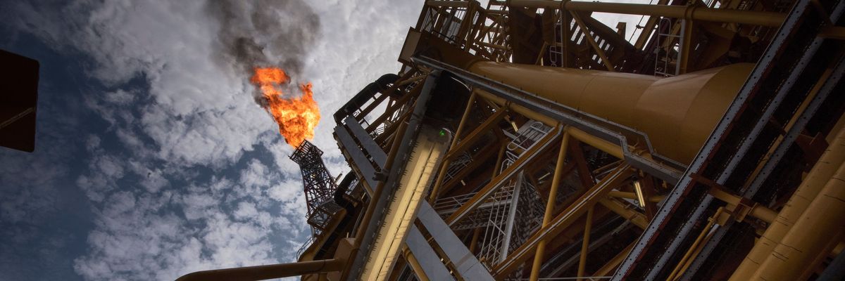 A flare at an oil and gas operation