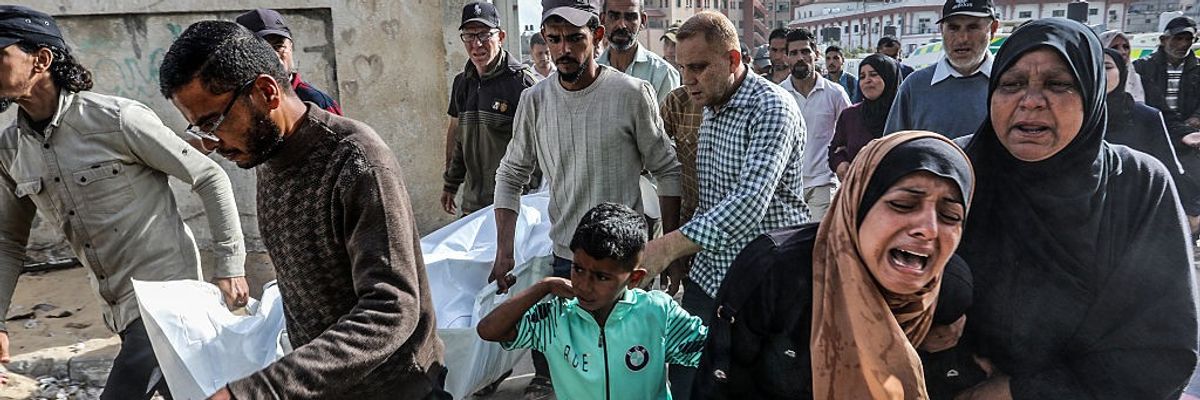 A funeral procession in Gaza