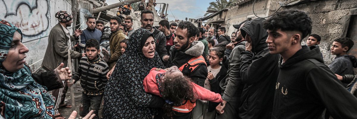 A Gazan mother mourns her daughter killed in an Israeli air strike in Deir Al Balah