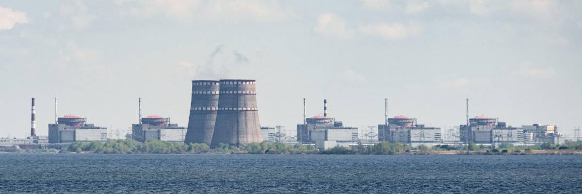 A general view shows the Zaporizhzhia nuclear power plant in Ukraine