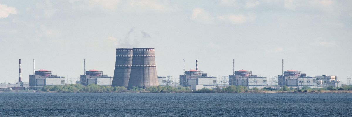 A general view shows the Zaporizhzhia nuclear power plant in Ukraine