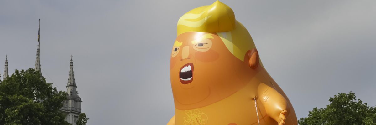 We're Flying the Trump Baby Blimp Again--Because the US President Doesn't Deserve Our Respect