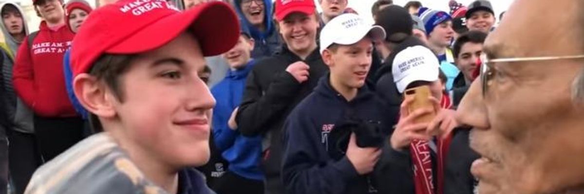 The Stupidity of Evil: Teens Shouting 'Build that Wall' at Native American Vet