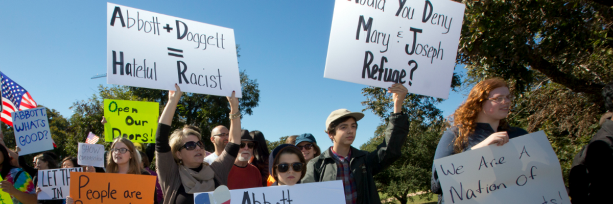 'Utterly Shameful': Progressives Slam Texas GOP Gov. Greg Abbott's Decision to Refuse New Refugees