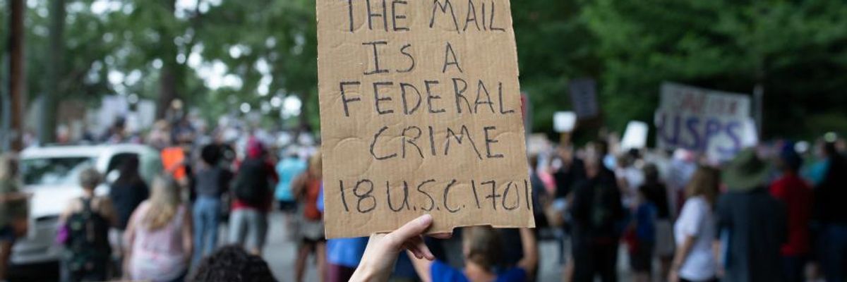 Mail-In Voters and Candidates Sue to Block 'Unconstitutional' Assault on Postal Service by Trump and DeJoy