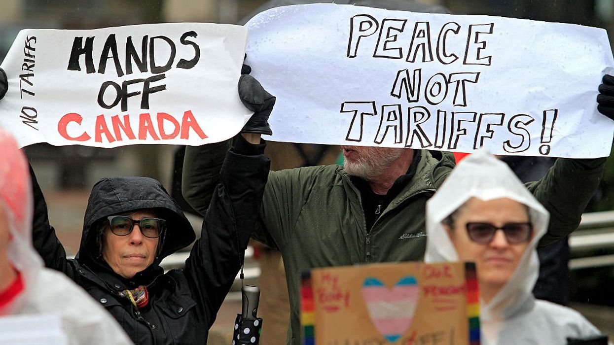A ''Hands Off!'' Demonstration Is Held In Toronto, Canada