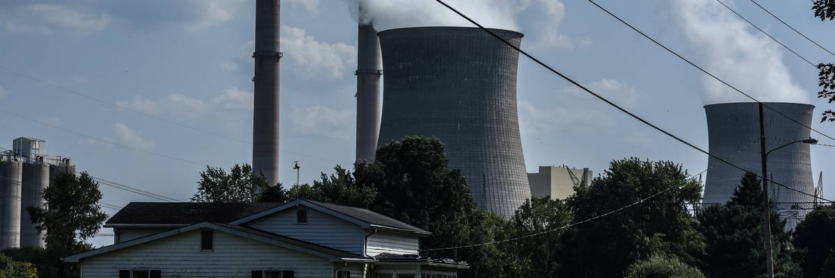 A house is seen near the Gavin Power Plant.