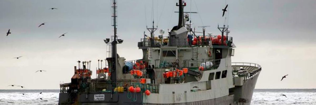 A known poaching vessel, the Nigerian-flagged Thunder was issued with an Interpol Purple Notice following a joint effort by New Zealand, Australia, and Norway