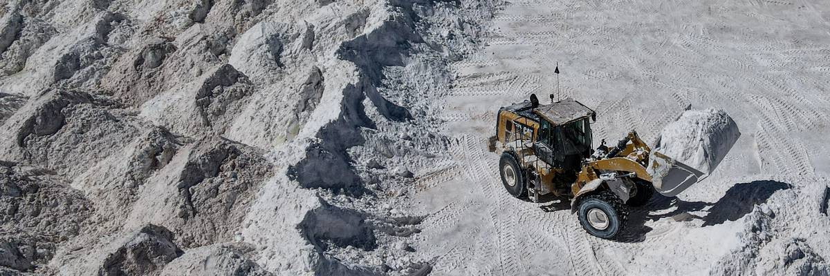 A lithium mining machine