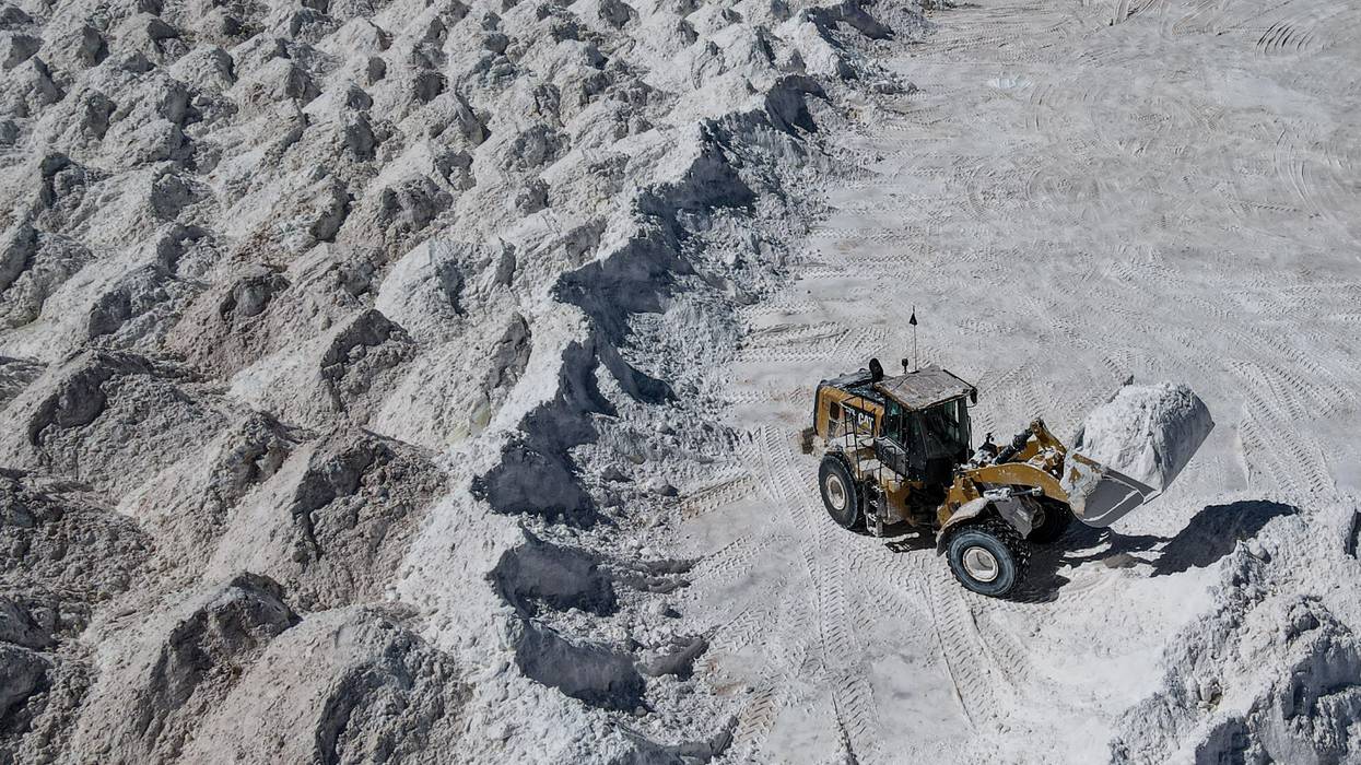 A lithium mining machine