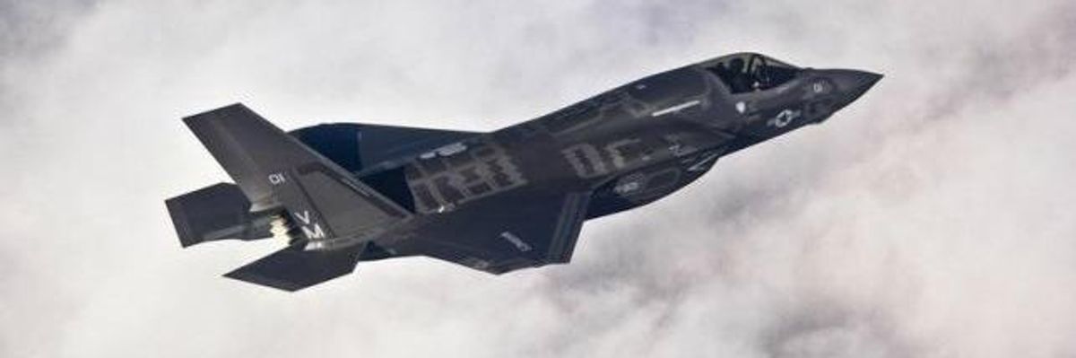 A Lockheed Martin F-35B Lightning II joint strike fighter