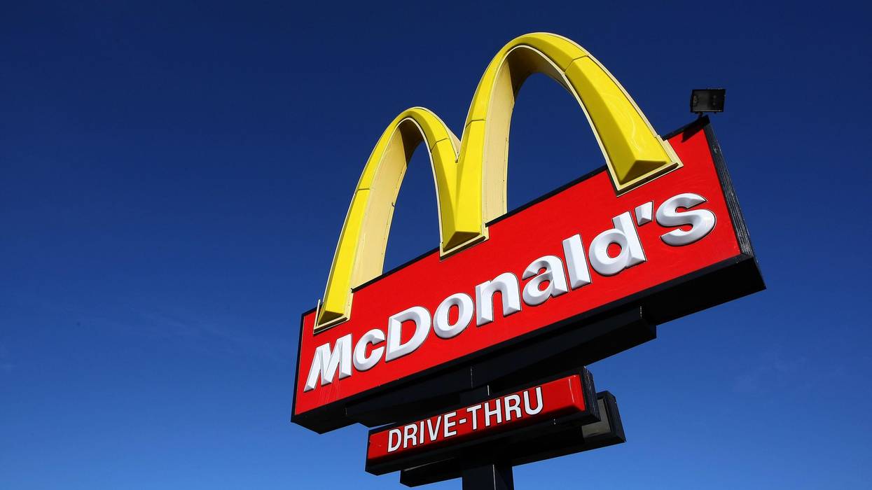 A McDonald's drive-thru sign