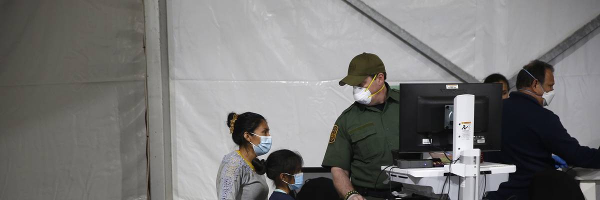 A migrant and her daughter