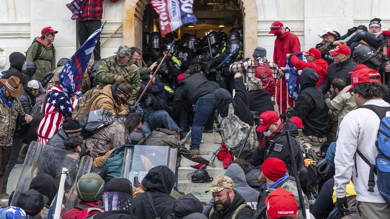 A mob of Trump supporters broke windows and breached the Capitol building in an attempt to overthrow the results of the 2020 election on January 6, 2021.