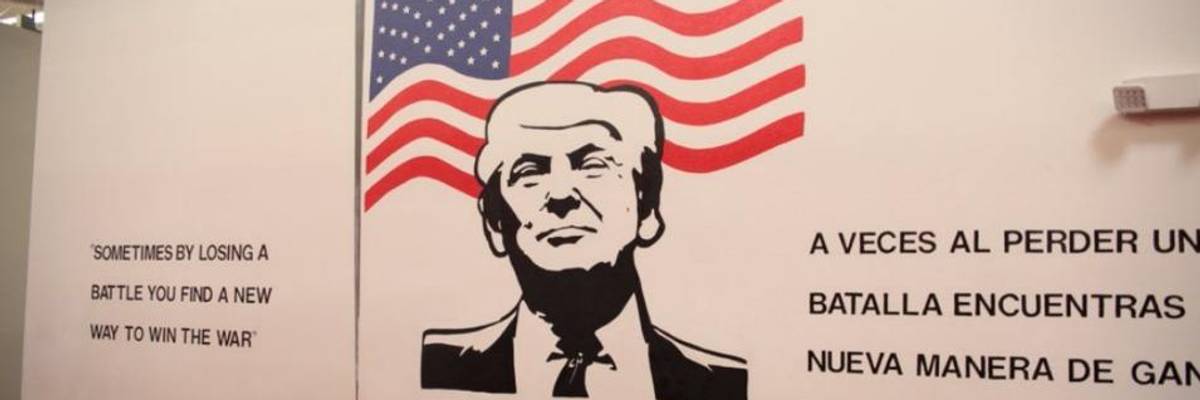 Children's Detention Center Tour Reveals Trump Mural That Would Look 'In Place In a Banana Republic'